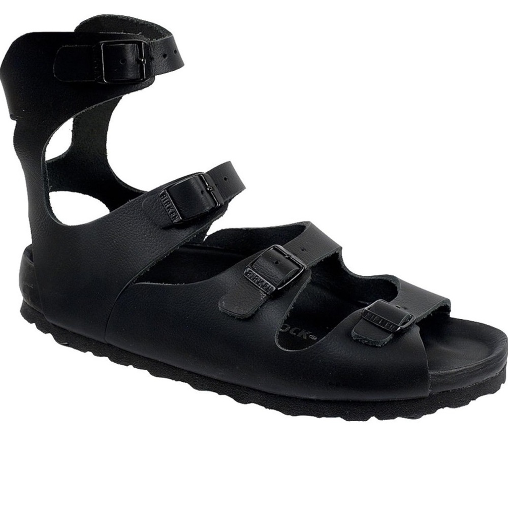 Birkenstock Athen Black Leather Sandals